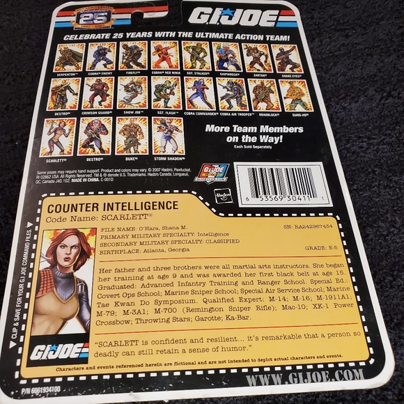 GI Joe | Counter Intelligence | Code Name: Scarlett | RRR Toys - Picture 11 of 13